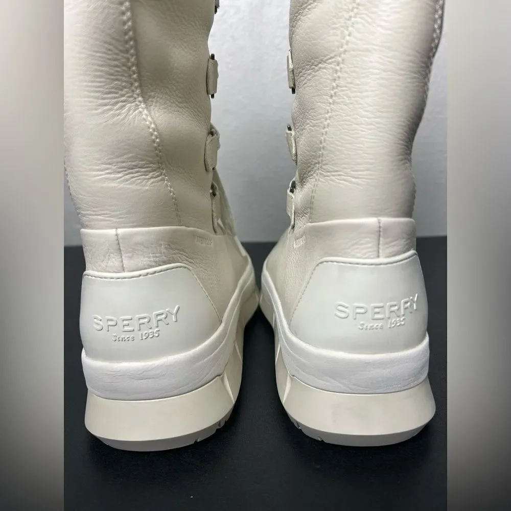NWOT Sperry Women's Off-White Winter Boots Size 8.5